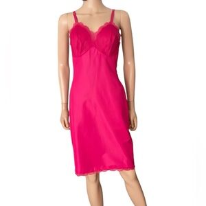 Rare 60’s Vintage Gossard Artemis fushia slip dress